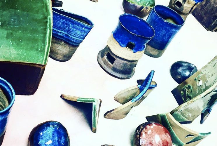 Colorful handcrafted ceramics